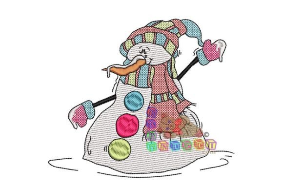 Charming Flat Bottom Snowy for Festive Embroidery
