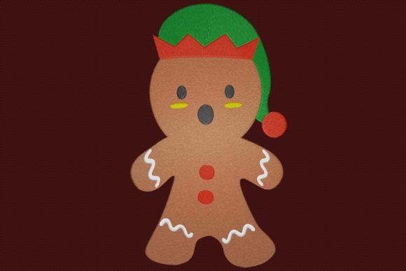 Charming Gingerbread Elf for Festive Embroidery