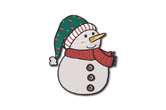 Charming Snowman with Christmas Hat Design