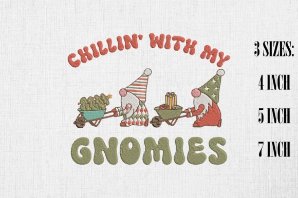 Chillin with My Gnomies: A Festive Embroidery Design