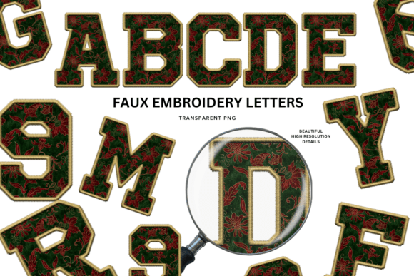 Christmas Alpha Set, Faux Embroidery Review