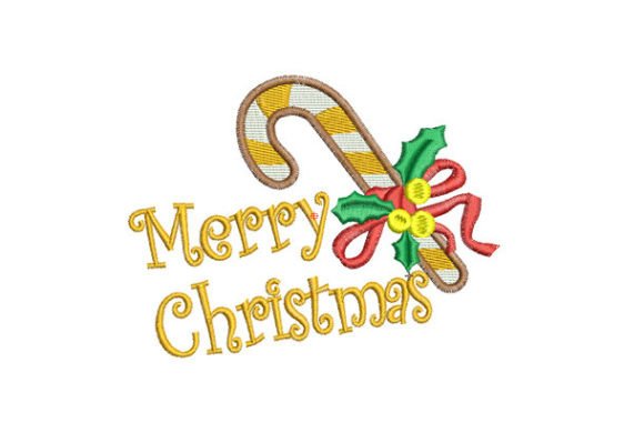 Christmas Candy Cane: A Festive Embroidery Design