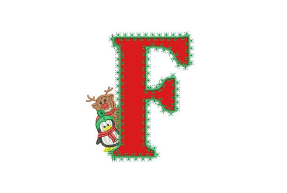 Christmas Letter F: A Charming Addition to Your Holiday Embroidery