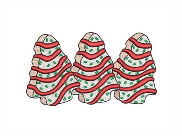 Christmas Tree Cookies Embroidery Design