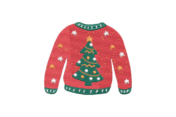 Christmas Tree Sweater: A Festive Embroidery Delight