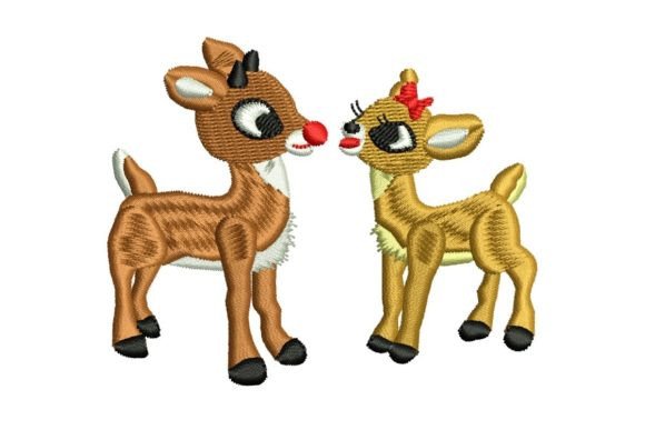 Christmas Two Reindeer: A Festive Embroidery Delight