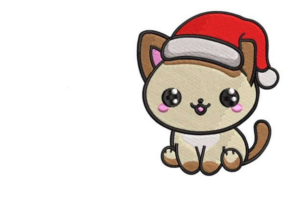 Cute Christmas Cat Embroidery Design Review