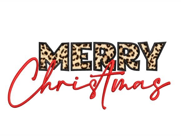Merry Christmas Applique: A Festive Embroidery Design