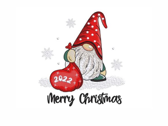 Merry Christmas Gnome: A Festive Embroidery Delight