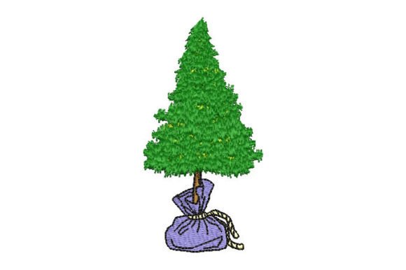 Pine Tree: A Festive Embroidery Design for Holiday Creations